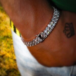 Rose Gold 2 Row Tennis Bracelet